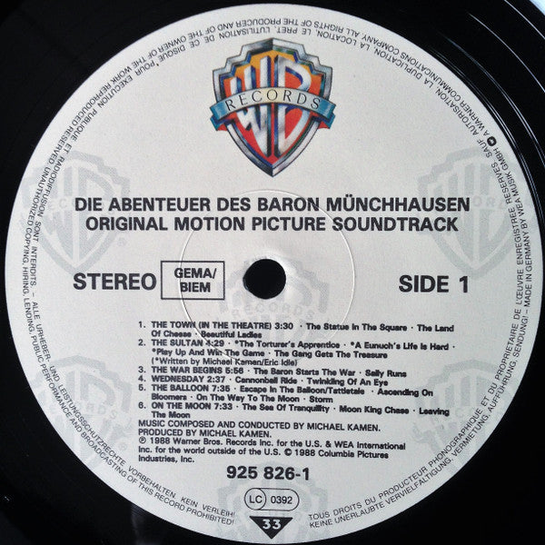 Michael Kamen : Die Abenteuer Des Baron Münchhausen Original Motion Picture Soundtrack (LP)