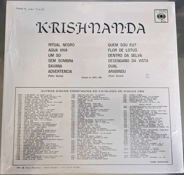 Pedro Santos : Krishnanda (LP, Album, RE, RP)