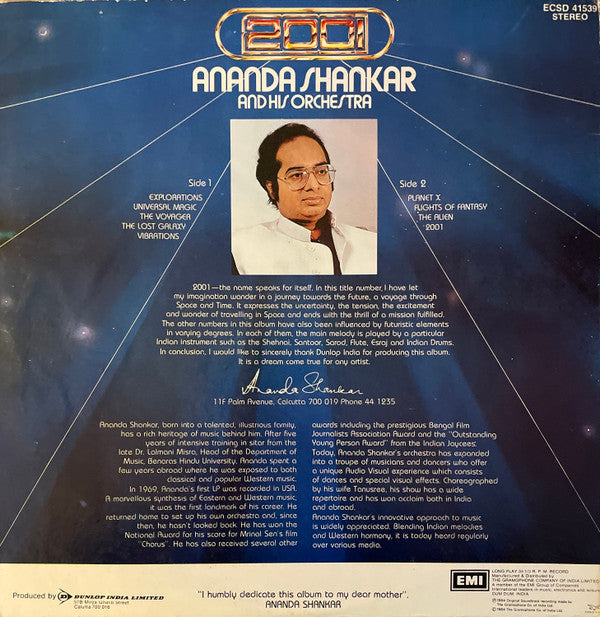 Ananda Shankar And His Orchestra : 2001 (LP, Album)