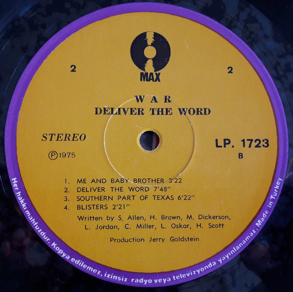 War : Deliver The Word (LP, Album)