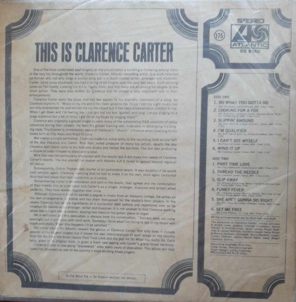 Clarence Carter : This Is Clarence Carter (LP, Album)