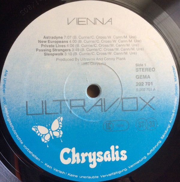 Ultravox : Vienna (LP, Album)