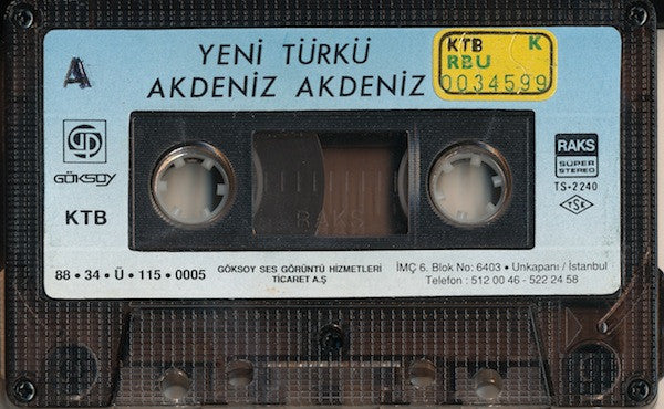 Yeni Türkü : Akdeniz Akdeniz (Cass, Album)