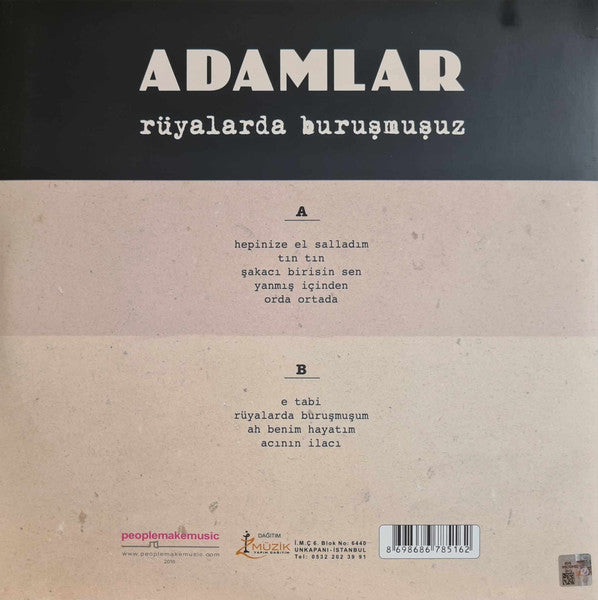 Adamlar : Rüyalarda Buruşmuşuz (LP, Album, RP, Gat)