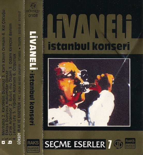 Zülfü Livaneli : İstanbul Konseri (Cass, Album, RE)