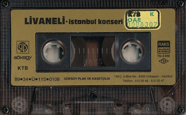 Zülfü Livaneli : İstanbul Konseri (Cass, Album, RE)