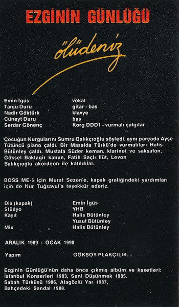 Ezginin Günlüğü : Ölüdeniz (Cass, Album)