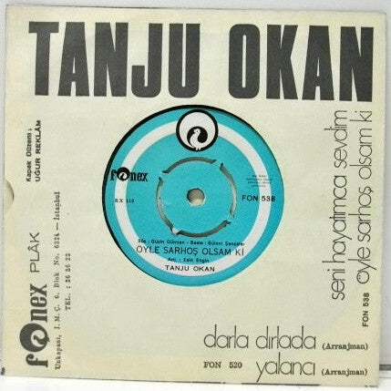 Tanju Okan : Seni Hayatımca Sevdim / Öyle Sarhoş Olsam Ki (7", Single)