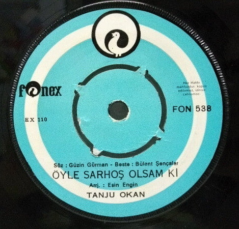Tanju Okan : Seni Hayatımca Sevdim / Öyle Sarhoş Olsam Ki (7", Single)