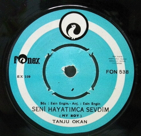 Tanju Okan : Seni Hayatımca Sevdim / Öyle Sarhoş Olsam Ki (7", Single)