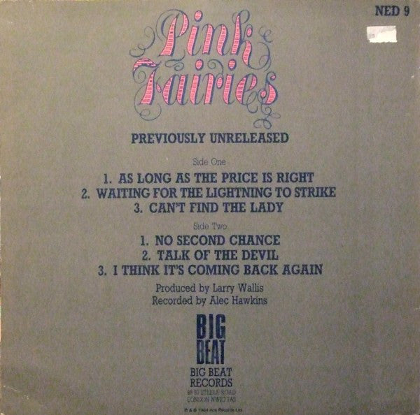 The Pink Fairies : Previously Unreleased (LP, MiniAlbum)