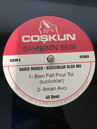 Barış Manço Ve Les Mistigris : Kızılcıklar Oldu Mu (12", EP, RE, Gat)