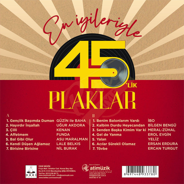 Various : En İyileriyle 45'lik Plaklar (LP, Comp)