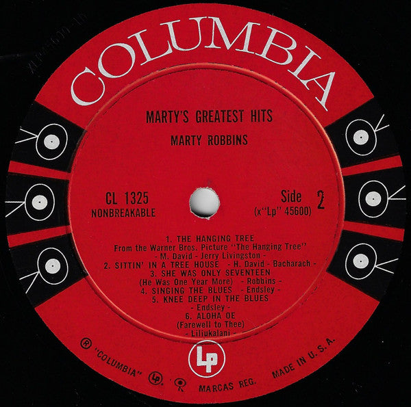Marty Robbins : Marty's Greatest Hits (LP, Comp, Mono)
