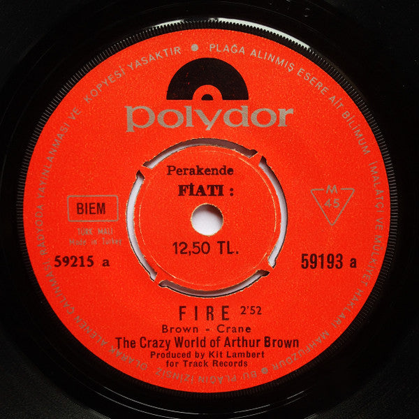 The Crazy World Of Arthur Brown : Fire / Rest Cure (7", Single)