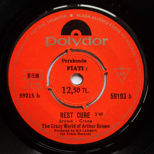 The Crazy World Of Arthur Brown : Fire / Rest Cure (7", Single)