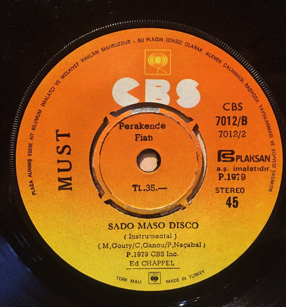 Must (2) : Sado Maso Disco (7", Single)
