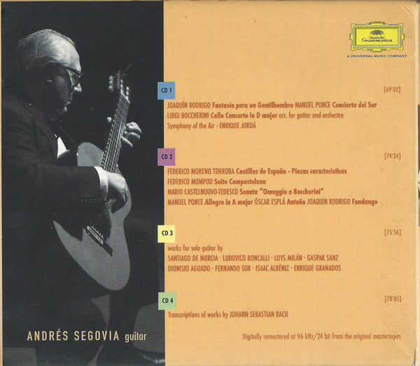 Andrés Segovia : The Segovia Collection (4xCD, Comp, Mono, RM + Box)