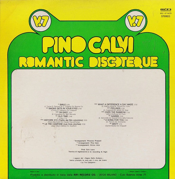 Pino Calvi : Romantic Discoteque - V.7 (LP, Album)