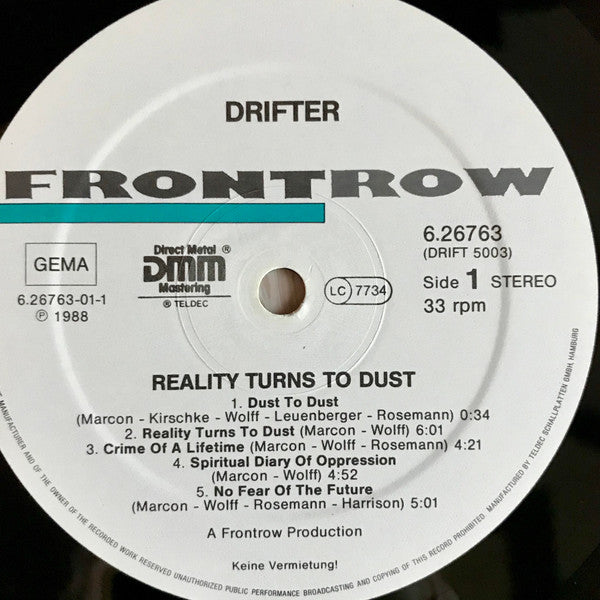 Drifter (9) : Reality Turns To Dust (LP, Album)