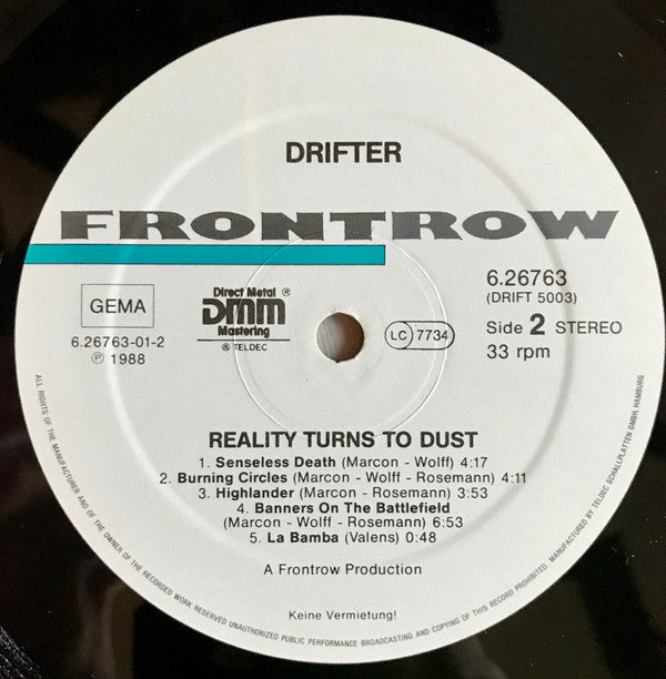 Drifter (9) : Reality Turns To Dust (LP, Album)
