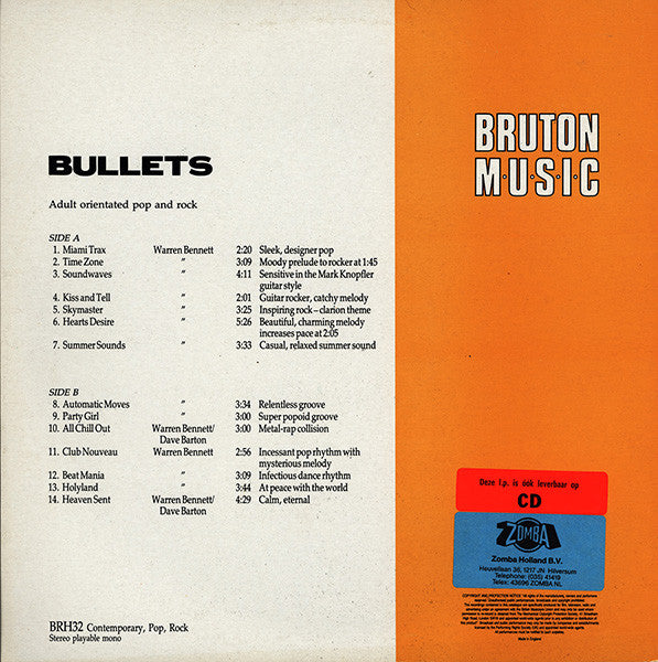 Warren Bennett : Bullets (LP)