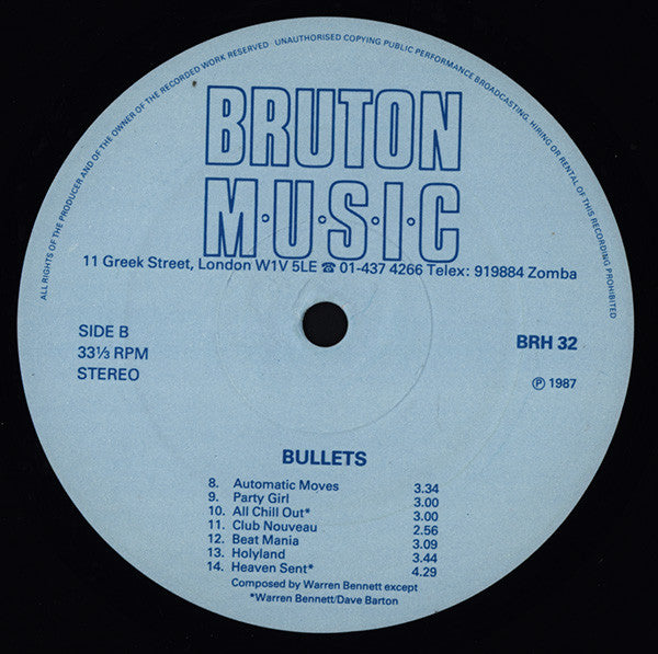 Warren Bennett : Bullets (LP)