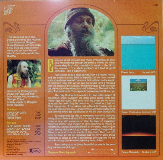 Deuter : Ecstasy (LP, Album)