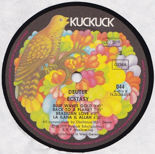 Deuter : Ecstasy (LP, Album)