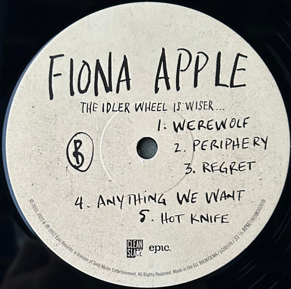 Fiona Apple : The Idler Wheel Is Wiser Than The Driver Of The Screw And Whipping Cords Will Serve You More Than Ropes Will Ever Do (LP, Album, RE, 180)