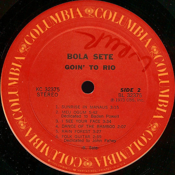 Bola Sete : Goin' To Rio (LP, Album)