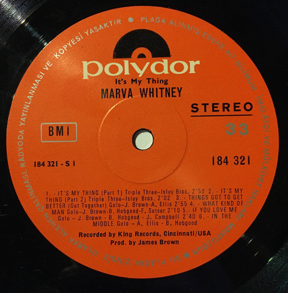 Marva Whitney : It's My Thing (LP, Album)