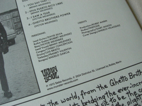 The Ghetto Brothers : Power-Fuerza (LP, Album, RE, 180)