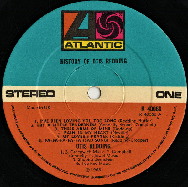 Otis Redding : The History Of Otis Redding (LP, Comp, RE)