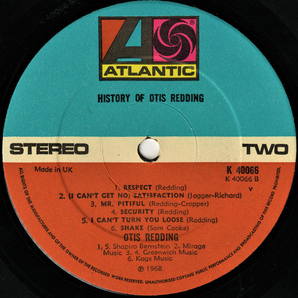 Otis Redding : The History Of Otis Redding (LP, Comp, RE)