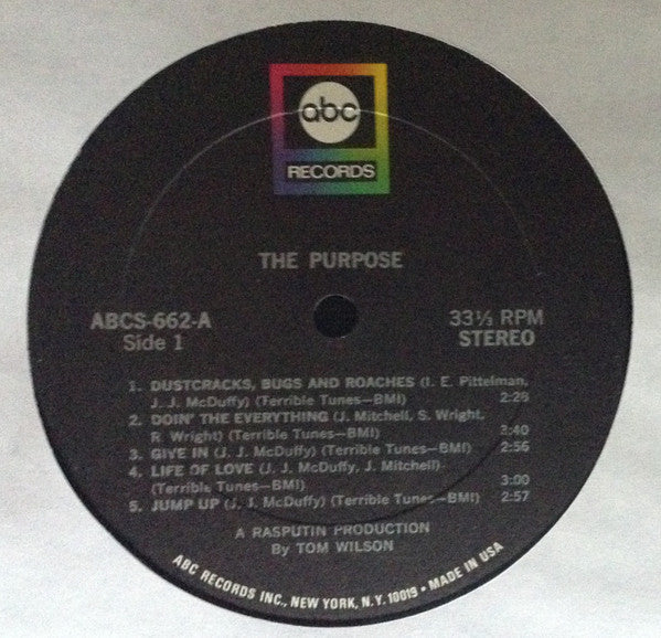 The Purpose : The Purpose Of The Purpose Is The Blues (LP, Album)