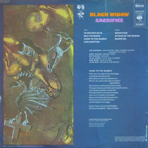 Black Widow (5) : Sacrifice (LP, Album, Gat)