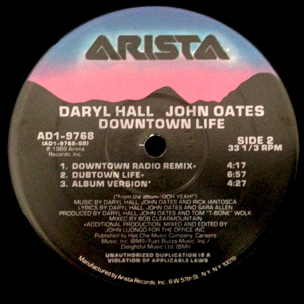 Daryl Hall & John Oates : Downtown Life (12")