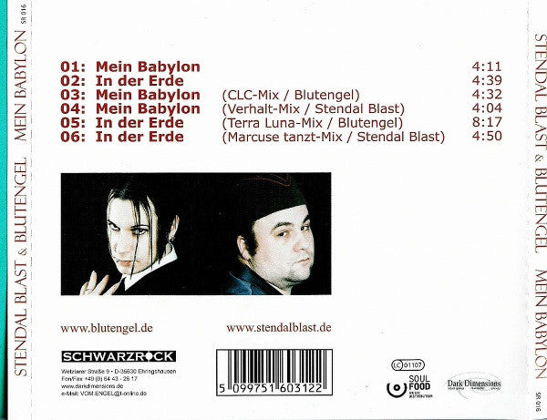 Stendal Blast & Blutengel : Mein Babylon (CD, Maxi, Ltd)