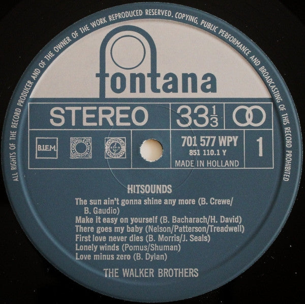 The Walker Brothers : Hitsounds (LP, Comp)