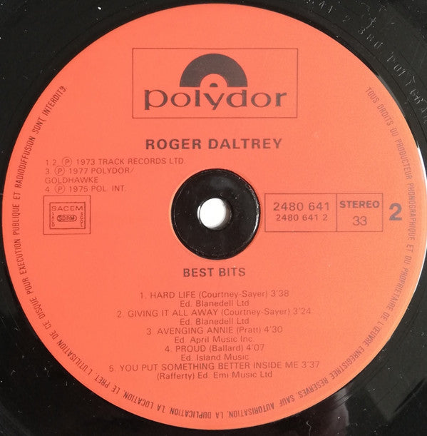 Roger Daltrey : Best Bits (LP, Comp)