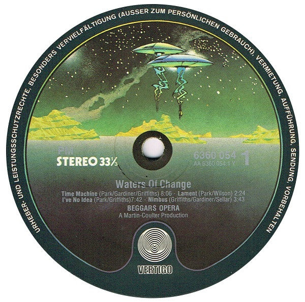 Beggars Opera : Waters Of Change (LP, Album, RE, RP, Gat)