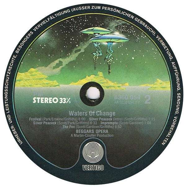 Beggars Opera : Waters Of Change (LP, Album, RE, RP, Gat)