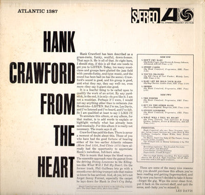 Hank Crawford : From The Heart (LP)