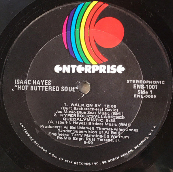 Isaac Hayes : Hot Buttered Soul (LP, Album, RP, Mon)