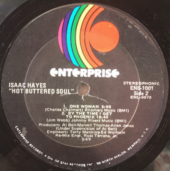 Isaac Hayes : Hot Buttered Soul (LP, Album, RP, Mon)