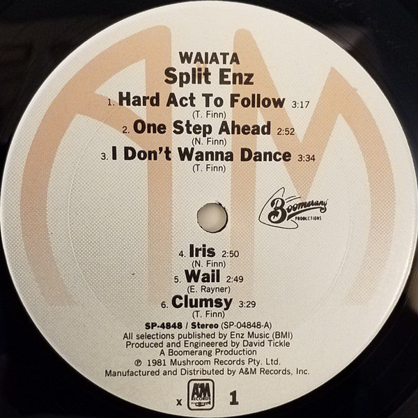Split Enz : Waiata (LP, Album, Lil)