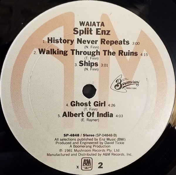 Split Enz : Waiata (LP, Album, Lil)