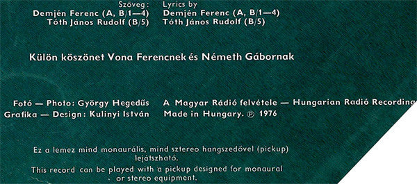 Bergendy : Fagypont Fölött Miénk A Világ (LP, Album, Eng)