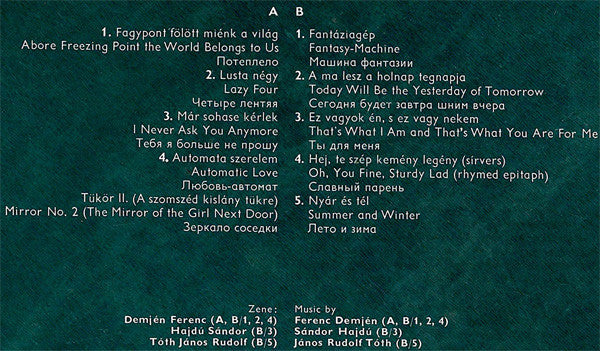 Bergendy : Fagypont Fölött Miénk A Világ (LP, Album, Eng)